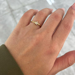 Single Flower Gold Ring