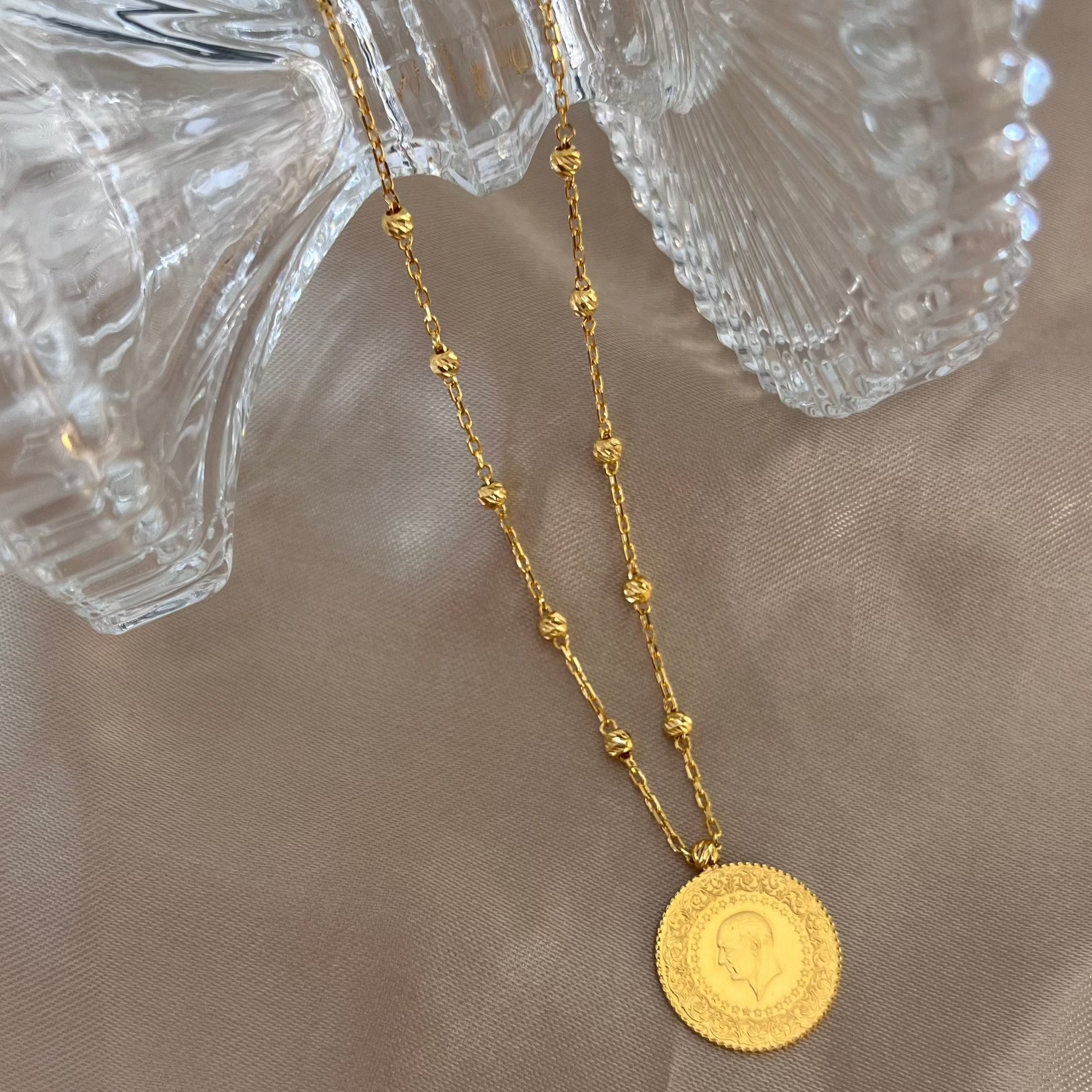 Dorika x Çeyrek gold necklace